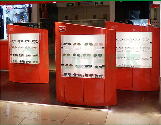Ξύλινο γραφείο επίδειξης για την προώθηση των γυαλιών ηλίου Eyewears